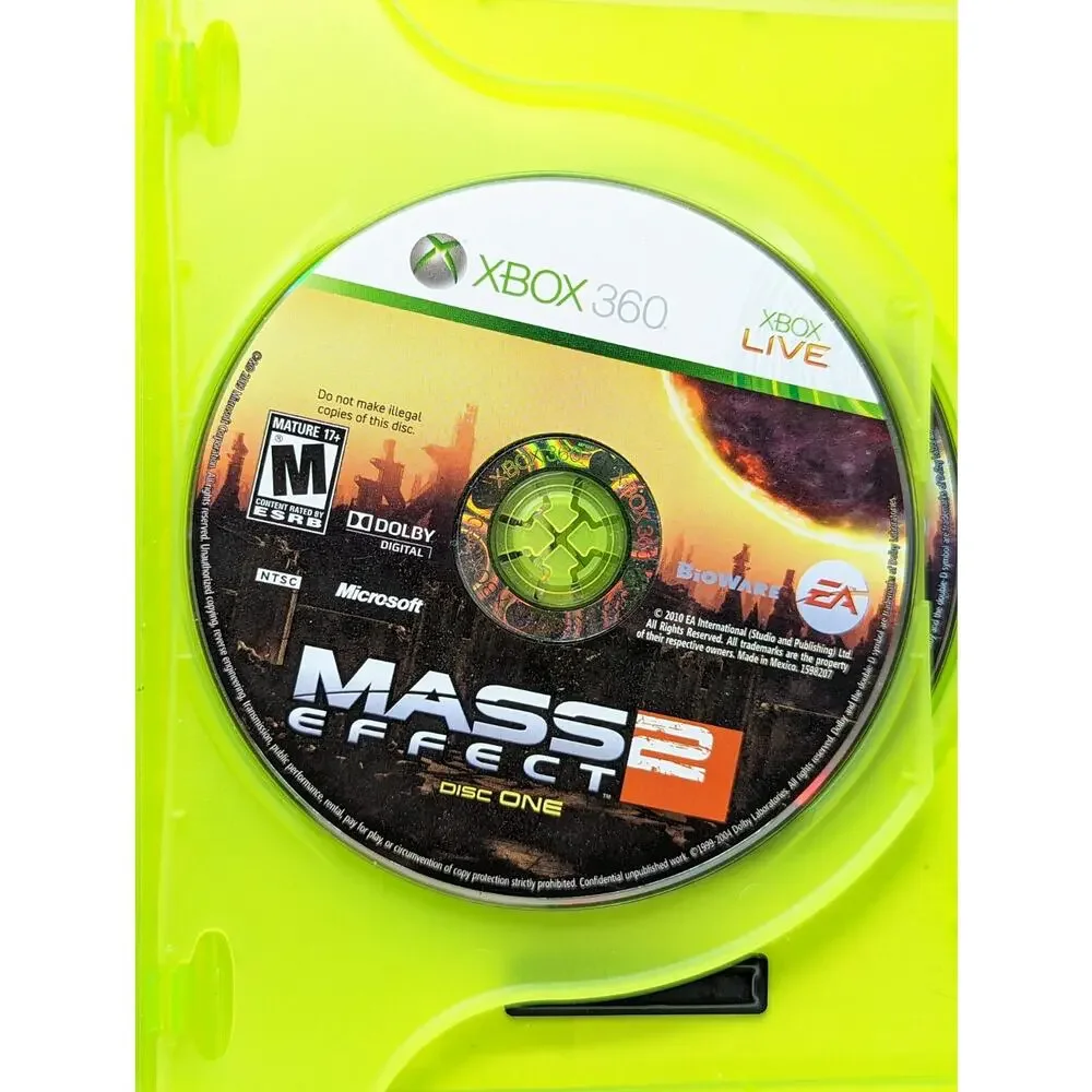 Mass Effect 2 Microsoft Xbox 360, 2012 2 Discs Manual Tested
